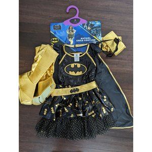NWT Youth Sz 8-10 Batgirl Bat Girl Halloween Costume Dress with Cape Boot